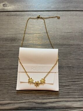 SLIDE Gold-Tone Floral Pendant Necklace